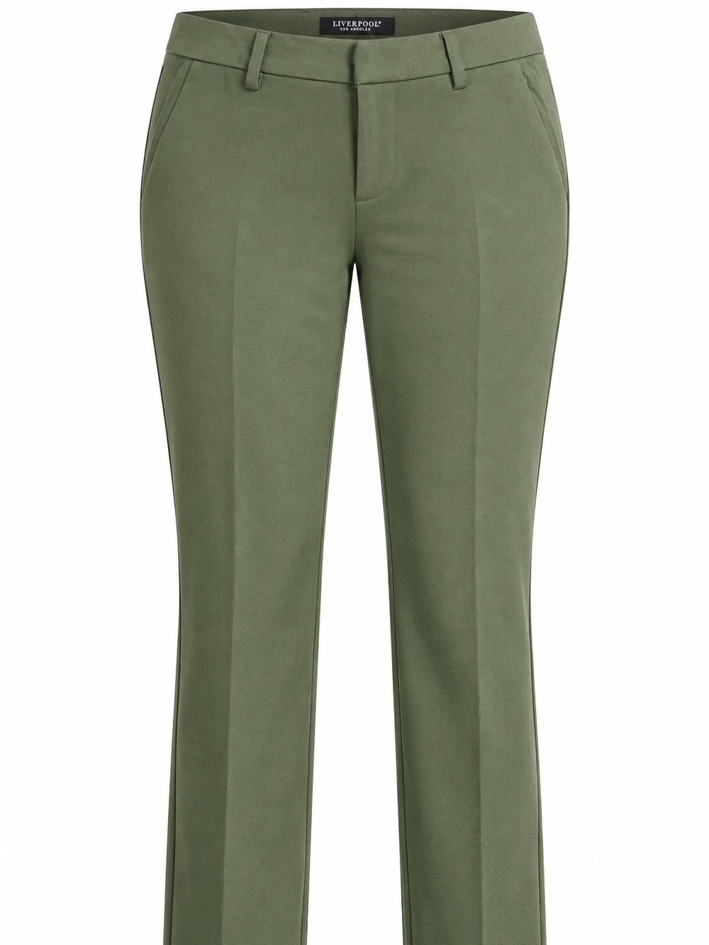 Liverpool Los Angeles Kelsey Olive Green Trouser Pants 14W Stretch Ankle